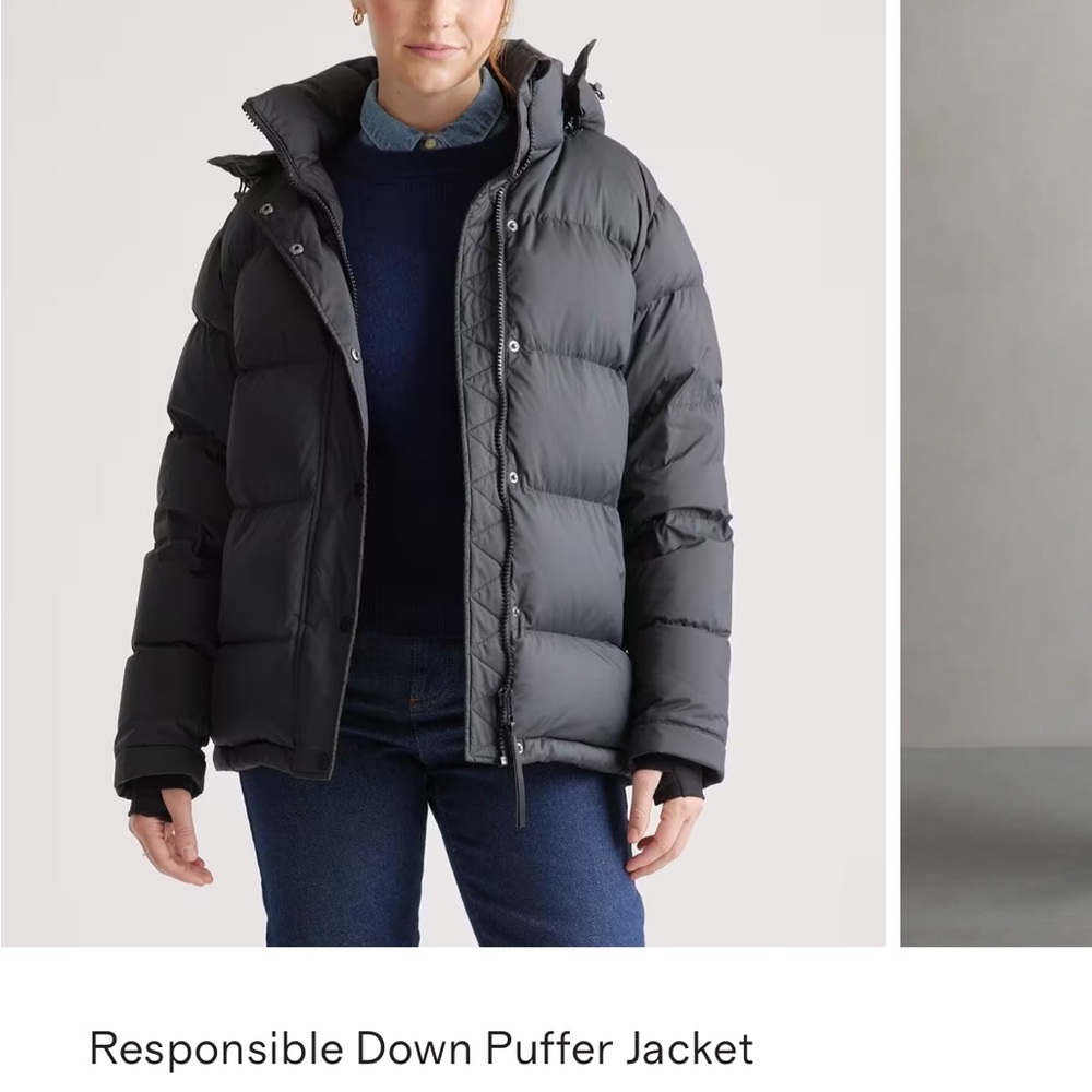 NWT Quince Women's Black Puffer Jacket size M